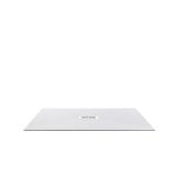 Cadita Dus Compozit Quadra Alb 70x140 cm – cadita alba izolata pe fundal neutru, vedere laterala
