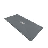 Cadita Dus Compozit Quadra Gri 70x140 cm – cadita de dus gri izolata pe fundal alb