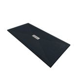 Cadita Dus Compozit Quadra Negru 70x140 cm – cadita dus neagra pe fundal alb, cu scurgere