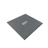Cadita Dus Compozit Quadra Gri 80x80 cm – cadita de dus gri pe fundal alb