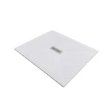Cadita Dus Compozit Quadra Alb 80x100 cm – cadita dus alba pe fundal neutru, izolata