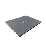 Cadita Dus Compozit Quadra Gri 80x100 cm – cadita dus gri pe fundal alb, izolata