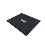 Cadita Dus Compozit Quadra Negru 80x100 cm – cadita dus negru mata pe fundal alb