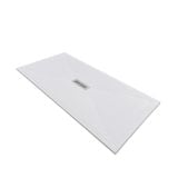 Cadita Dus Compozit Quadra Alb 80x140 cm – cadita de dus alba izolata cu sifon central