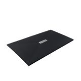 Cadita Dus Compozit Quadra Negru 80x160 cm – cadita de dus neagra izolata pe fundal alb