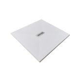 Cadita Dus Compozit Quadra Alb 90x90 cm – cadita dus alba patrata cu capac scurgere metalic