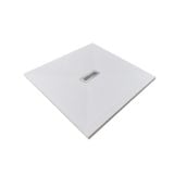 Cadita Dus Compozit Quadra Alb 90x100 cm – cadita de dus alba izolata pe fundal alb