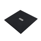 Cadita Dus Compozit Quadra Negru 90x100 cm – cadita dus patrata neagra pe fundal alb, izolata
