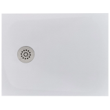 Cadita Dus Compozit Tonda Alb 70x90 cm