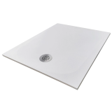 Cadita Dus Compozit Tonda Alb 70x90 cm – cadita de dus alba izolata pe fundal alb