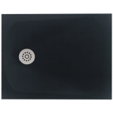 Cadita Dus Compozit Tonda Negru 70x90 cm