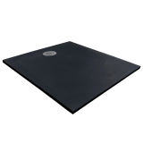 Cadita Dus Compozit Tonda Negru 70x90 cm – cadita de dus negru pe fundal alb
