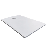 Cadita Dus Compozit Tonda Alb 70x100 cm – cadita dus alba izolata pe fundal alb