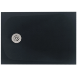 Cadita Dus Compozit Tonda Negru 70x100 cm