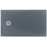 Cadita Dus Compozit Tonda Gri 70x120 cm