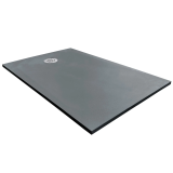 Cadita Dus Compozit Tonda Gri 70x120 cm – cadita dus gri izolata pe fundal alb