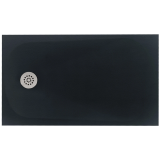 Cadita Dus Compozit Tonda Negru 70x120 cm