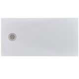 Cadita Dus Compozit Tonda Alb 70x140 cm