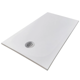 Cadita Dus Compozit Tonda Alb 70x140 cm – cadita de dus alba pe fundal neutru