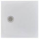Cadita Dus Compozit Tonda Alb 90x90 cm