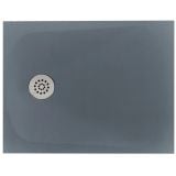 Cadita Dus Compozit Tonda Gri 70x90 cm