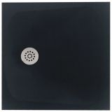 Cadita Dus Compozit Tonda Negru 80x80 cm