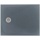 Cadita Dus Compozit Tonda Gri 80x100 cm
