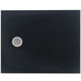 Cadita Dus Compozit Tonda Negru 80x100 cm