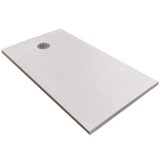 Cadita Dus Compozit Tonda Crem 80x140 cm – cadita dus dreptunghiulara crem cu scurgere centrala