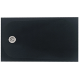 Cadita Dus Compozit Tonda Negru 80x140 cm
