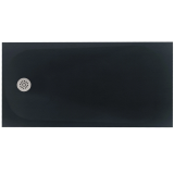 Cadita Dus Compozit Tonda Negru 80x160 cm