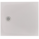 Cadita Dus Compozit Tonda Crem 90x100 cm