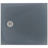 Cadita Dus Compozit Tonda Gri 90x100 cm