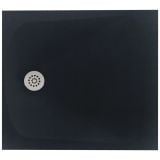Cadita Dus Compozit Tonda Negru 90x100 cm