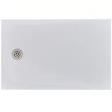 Cadita Dus Compozit Tonda Alb 90x140 cm