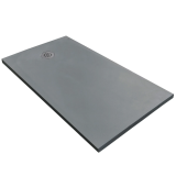 Cadita Dus Compozit Tonda Gri 90x140 cm – cadita dus gri izolata pe fundal alb