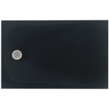 Cadita Dus Compozit Tonda Negru 90x140 cm