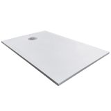 Cadita Dus Compozit Tonda Alb 90x120 cm – cadita dus alba dreptunghiulara pe fundal alb