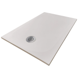 Cadita Dus Compozit Tonda Crem 90x120 cm – cadita de dus alba pe fundal neutru