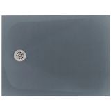 Cadita Dus Compozit Tonda Gri 90x120 cm