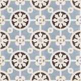 Gresie Decorata Paris-Bercy Blu-20x20 cm – gresie decorativa cu motive florale albastru alb maro