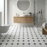 Gresie Portelana Exclusive Ceramica BLACK & WHITE OCTAGON DOTS 20.5x20.5 cm