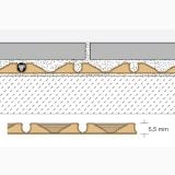 Membrana Schluter Ditra Heat 12.5m2 – schita tehnica, desen tehnic sectiune membrana cu dimensiune 5,5 mm