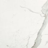 Gresie Statuario Lux Lucios 120x120 cm – placa marmura alba cu vinisoare gri lucioasa