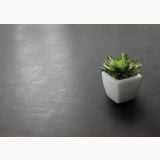 Gresie Portelanata Concreta Antracite 60x120 cm – detaliu, gresie antracit cu ghiveci mic cu suculenta