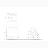 Set Vas WC + Bideu Suspendat Velvet – schita tehnica, desen tehnic cu dimensiuni vas wc suspendat