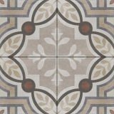 Gresie Portelanata Decorata Manchester 20x20 cm – placa decorativa cu motiv floral geometric, patru dale