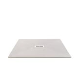 Cadita Dus Compozit Quadra Crem 90x120 cm – cadita dus crem cu sifon central pe fundal alb