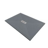 Cadita Dus Compozit Quadra Gri 90x120 cm – cadita dus gri izolata pe fundal alb