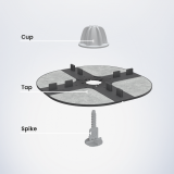 Suport Pentru Montaj Lipit Gresie 2cm Tap 4 mm – imagine 3